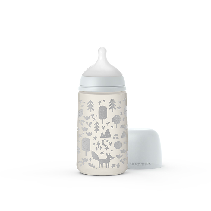 SUAVINEX DOJČENSKÁ FĽAŠA 360 ml L FOX - STRIEBORNA