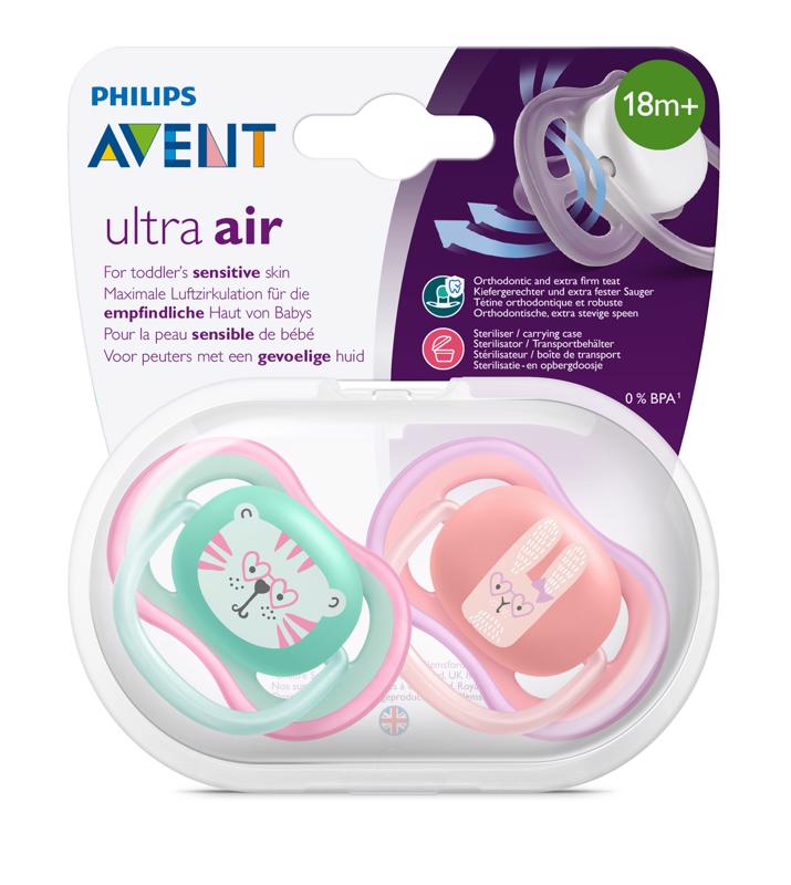 Avent cumlík ultra air 18+m dievča/tiger 2 ks